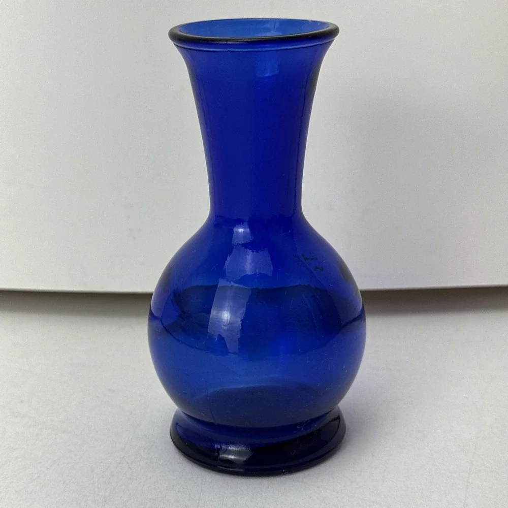 Vintage Cobalt Blue Bud Vase 4.5